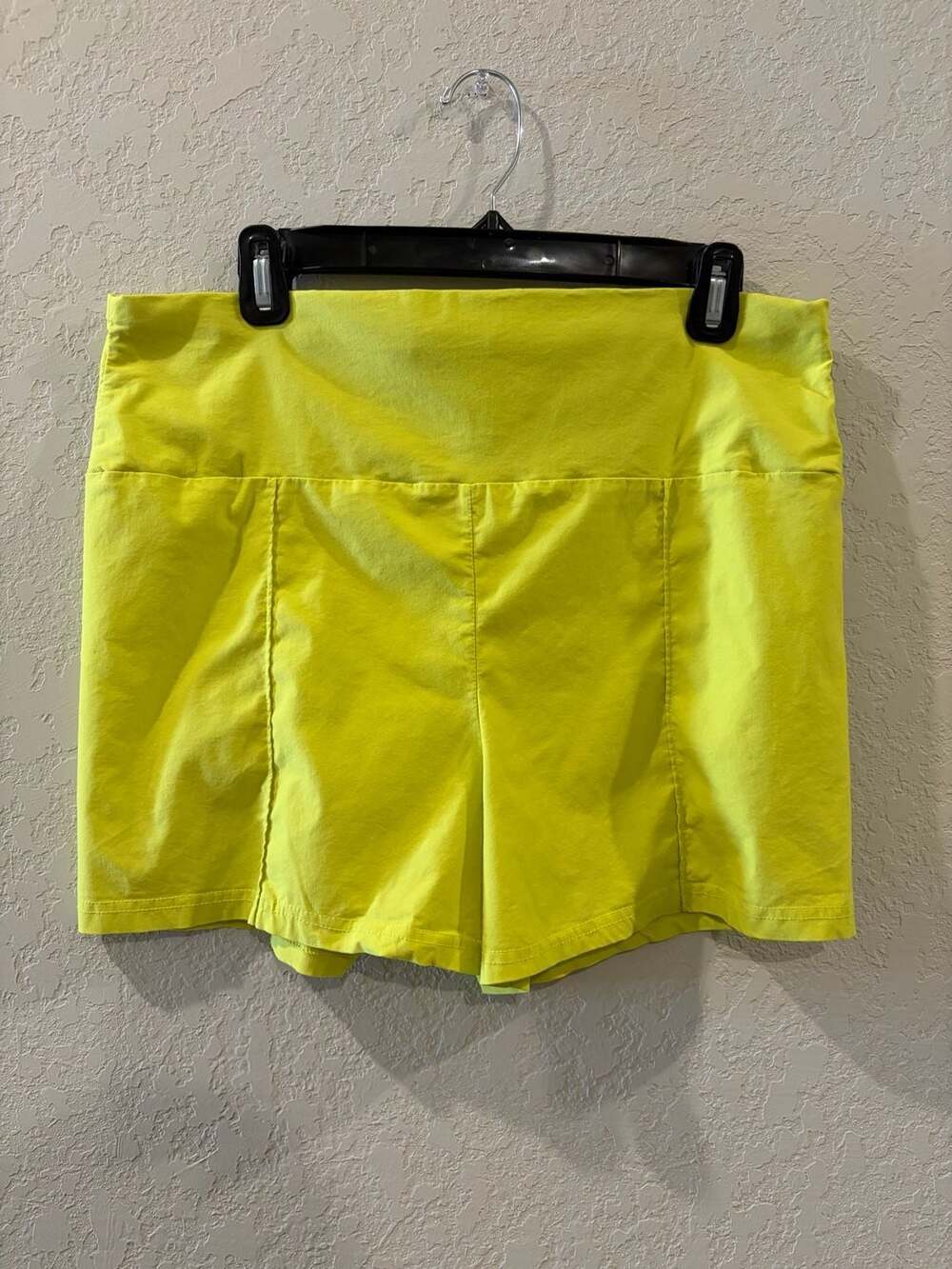 Love 83 High Waisted Athletic Shorts Neon Yellow
